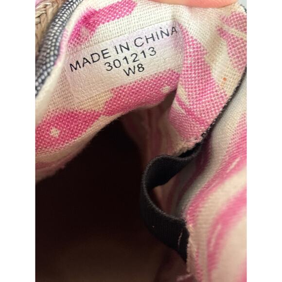 Toms Women’s 8 Chambray Denim Desert Wedge Lace Up Espadrille Ankle Boots - Picture 7 of 8